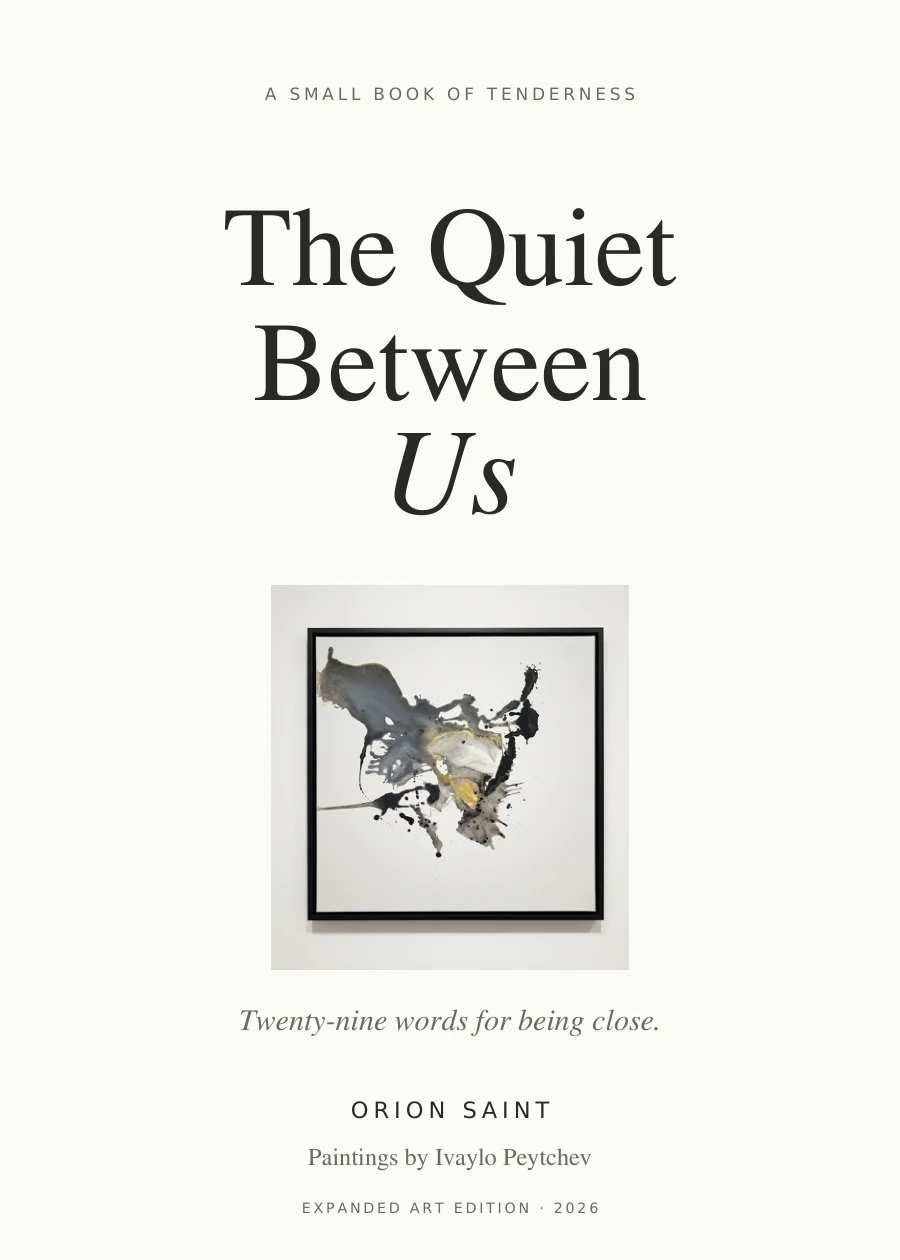 The Quiet Between Us, the illustrated book by Orion Saint with paintings by Ivaylo Peytchev